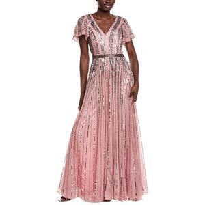 Issue New York Womens Sequin Gown